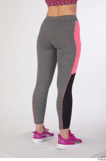 Mia Brown dressed grey leggings leg lower body pink sneakers…